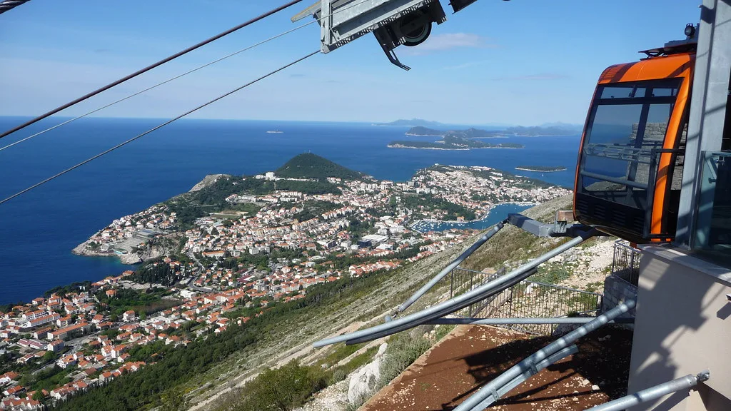 The Dubrovnik Cable Car is a cable car that ascends Mount Srđ overlooking the Old Town and Adriatic Sea.