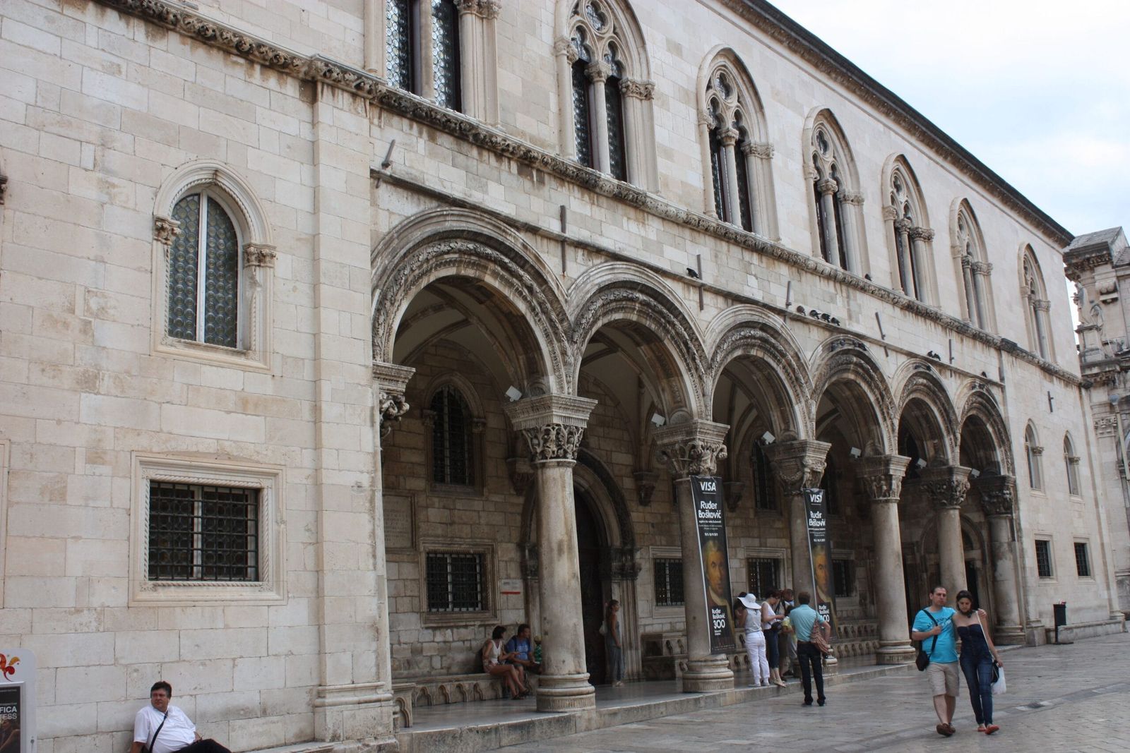 Tourists visiting the Rector’s Palace, Dubrovnik UNESCO World Heritage site