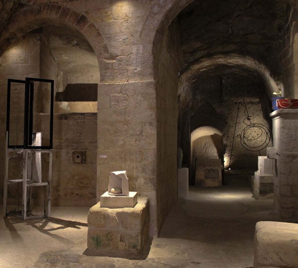 energy-efficient lighting inside MUSMA Matera protecting stone walls and sculptures
