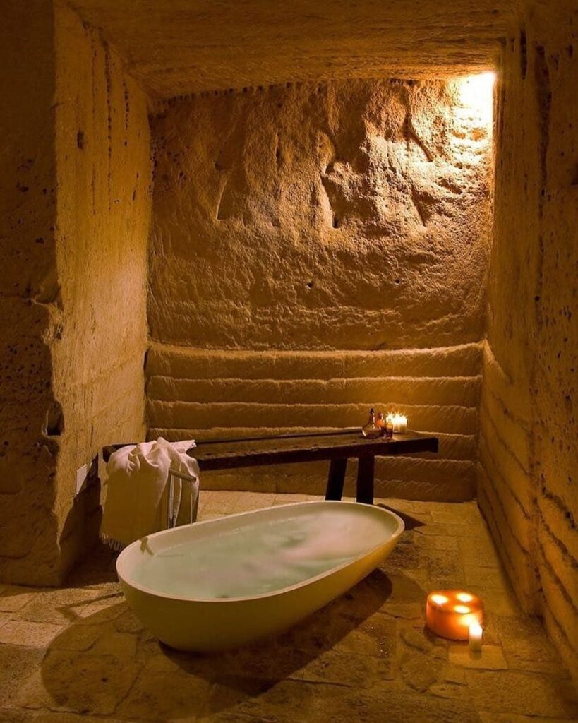 bathroom in Sextantio Le Grotte della Civita in matera