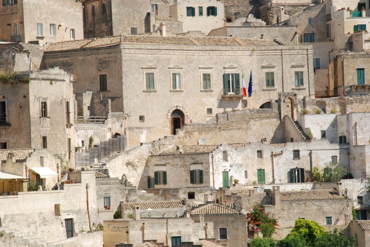 historic baroque facade of Palazzo Pomarici housing MUSMA in Matera Italy