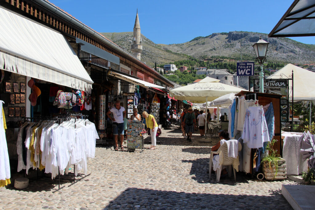 Old Bazaar (Kujundžiluk) in Bridge Mostar Bosnia and Herzegovina