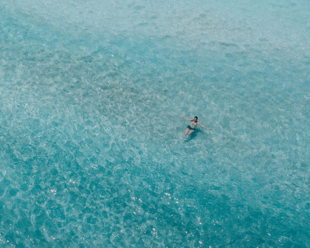 Swimming in Crystal-Clear Waters in Uvala Lapad Beach Dubrovnik