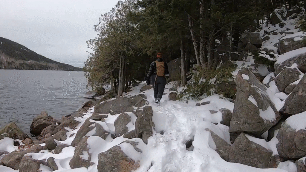 Acadia National Park winter hiking