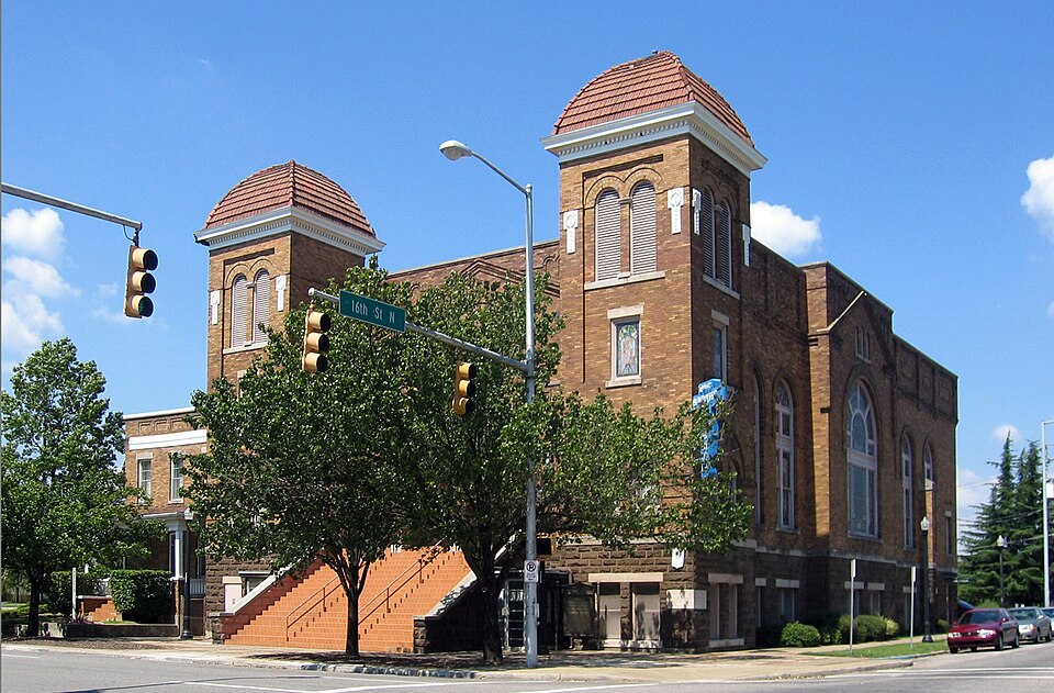 16th Street Baptist Church in downtown Birmingham AL, an essential historic landmark ‘Things to Do in Birmingham AL’ travel guides