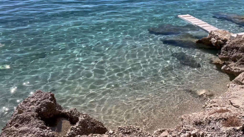 Crystal-clear water and the Brela Punta Rata Beach in Croatia