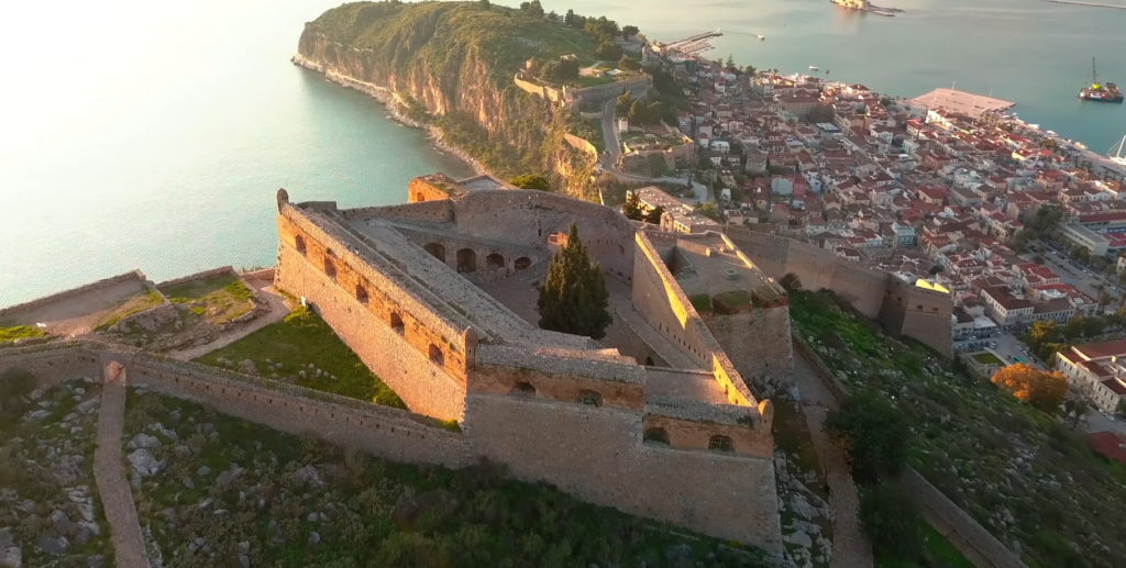 Palamidi fortress panoramic view Nafplio bay Argolic Gulf best view Athens day trip