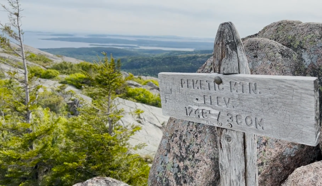 Pemetic Mountain Trail for best hikes in acadia national park