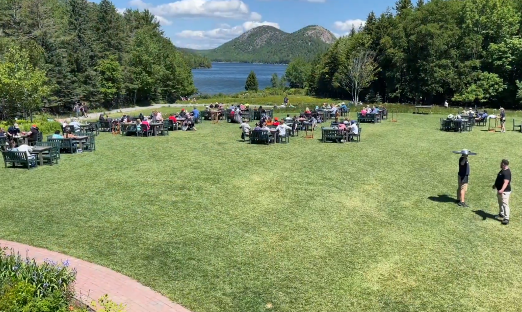 Jordan Pond House restaurant at 2928 Park Loop Road jordan pond path trailhead parking area Acadia National Park
